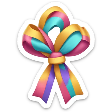 Cute bow sticker