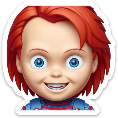 Make a chucky doll sticker