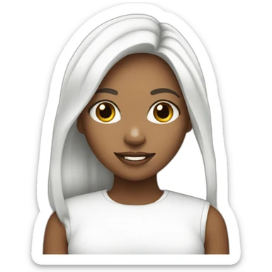 White Vegan girl sticker