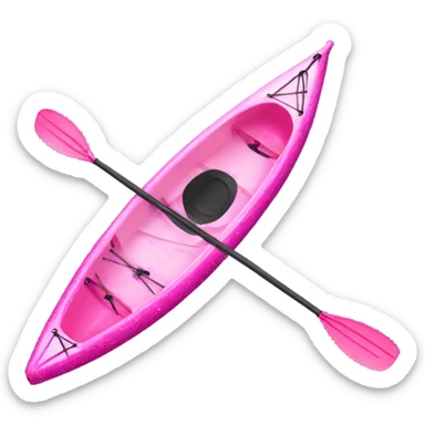 Pink ombre kayak with glitter sticker