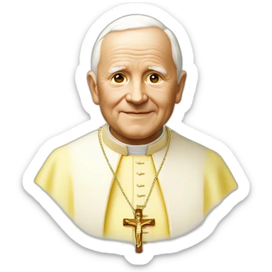john-paul-ii-skin-color-very-saturated-yellow sticker