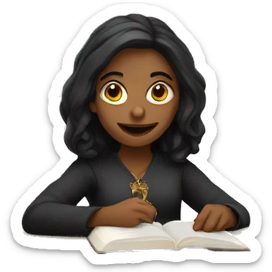 bruja estudiando sticker