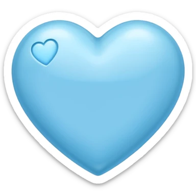Light blu heart sticker
