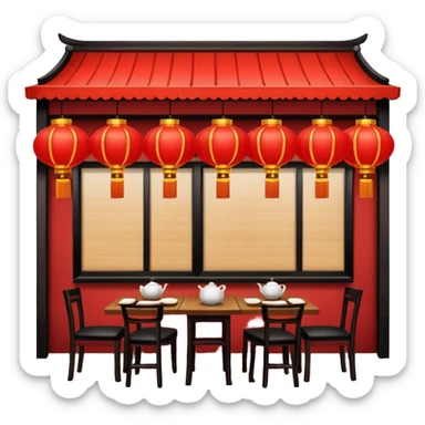 Chinese restaurant. sticker