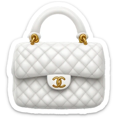 White Chanel bag  sticker