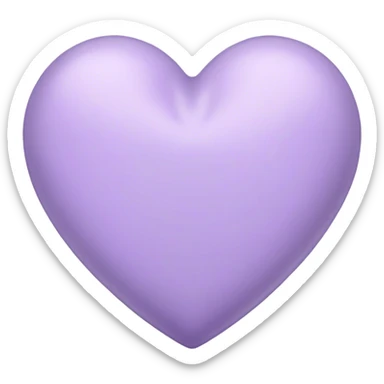 Lavender color heart sticker