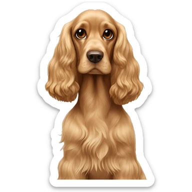 Blonde cocker spaniel Brown n'ose sticker