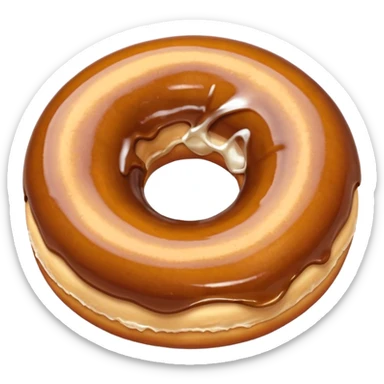 a donut without a hole sticker