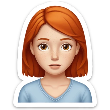 freckled girl sticker