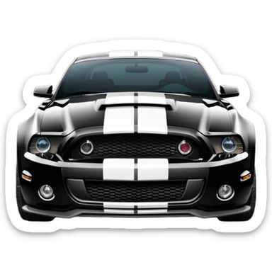 mustang shelby gt500 full black sticker