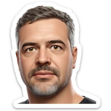 realistic male portrait with beard sticker