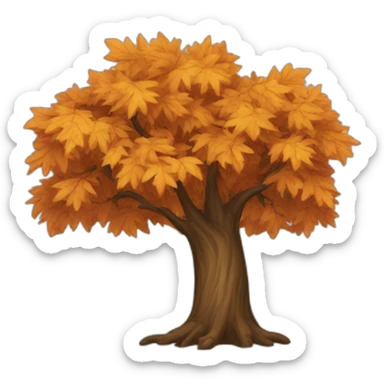 fall tree sticker