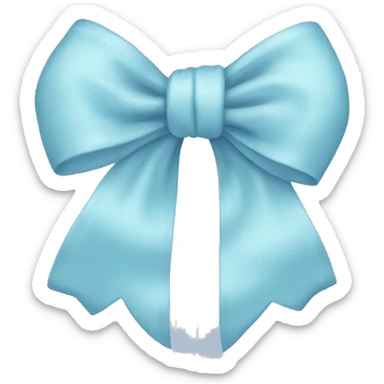 Pastel blue bow sticker
