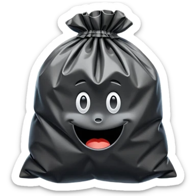 rubbish bag plain sticker