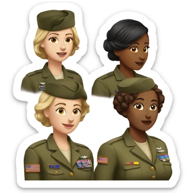 four women in the military sticker