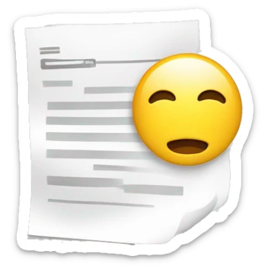 Proposal Emoji 
Usage: To represent project proposals or documents.
Design Idea: A document with a heading and bullet points. sticker