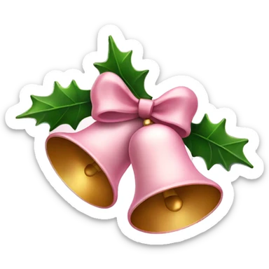 Light pink Christmas bells sticker