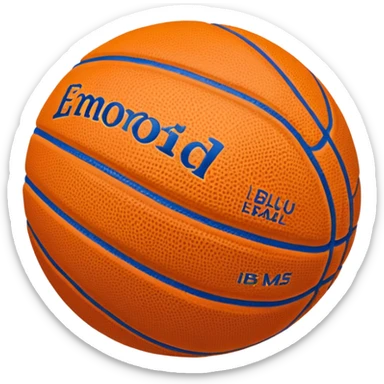 blue basketball ball sticker