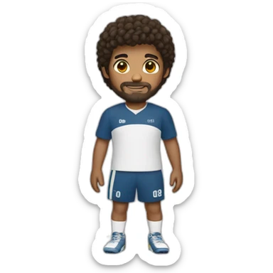 Luca sportsman with darkbrown hairs sticker