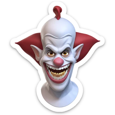 pointy eared boy with teeth sticker