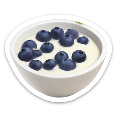 yoghurt bowl with grapes and blueberries sticker