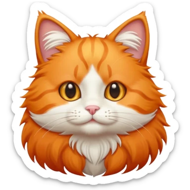 kucing oren yang imut sticker