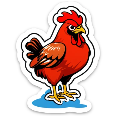 Mad chicken  sticker