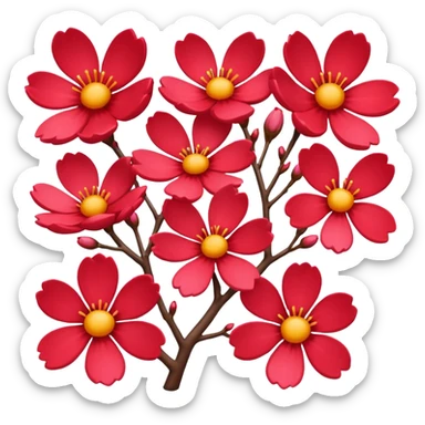 red yaesakura sticker