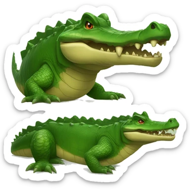 crocodile in the style of world of warcraft sticker