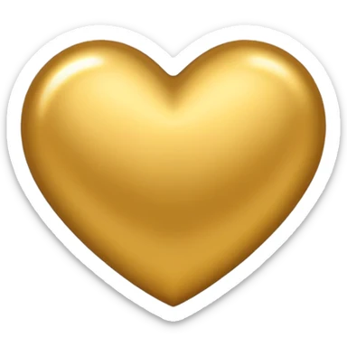 coração dourado sticker