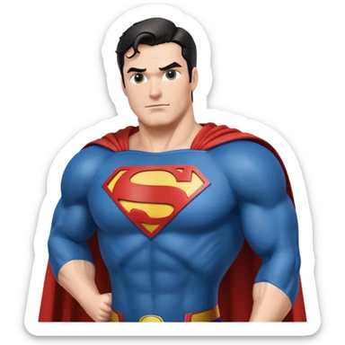 superman with cape sticker