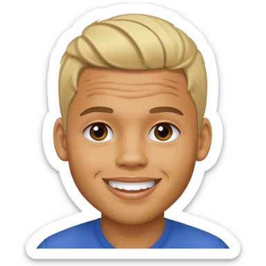Chris Brown with blonde hair sticker