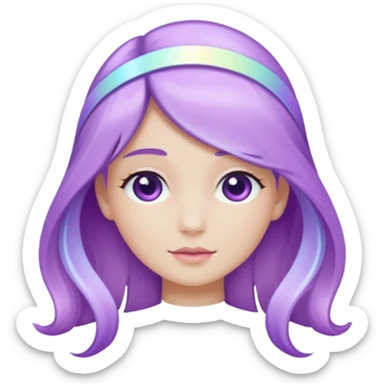 light violet elegant hair accessory sticker