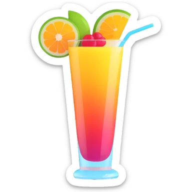 sliced fruit cocktail drink sticker
