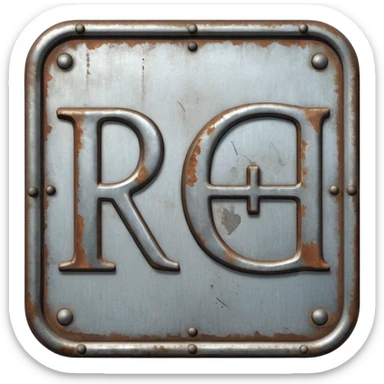 a sign with "RCH" written on it in capital letters sticker