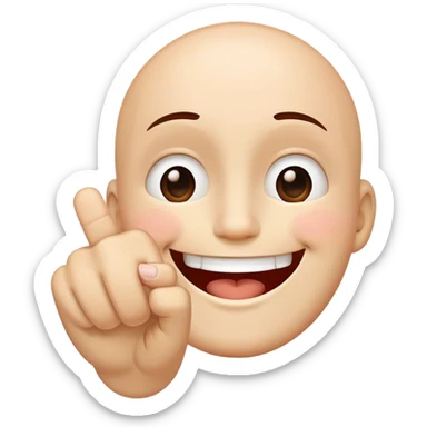 Smile face with  middle finger sticker