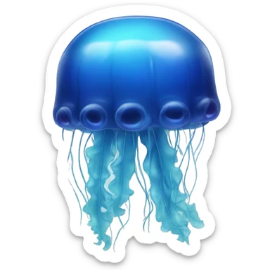 Realistic blue jellyfish  sticker
