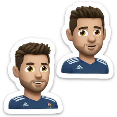 Ronaldo coup de point à messi sticker