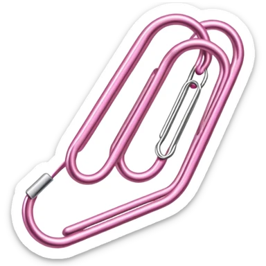 pink paperclip sticker