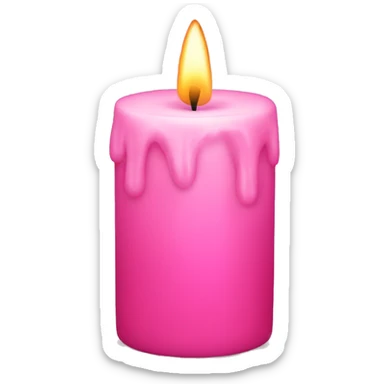 pink candle sticker