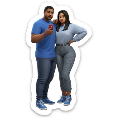 boys in blue shirt indoors sticker