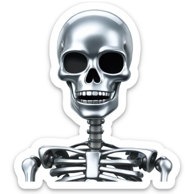 Skeleton made out of chrome sticker