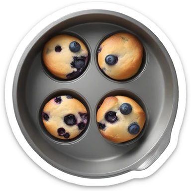 Blueberry muffins in a pan sticker