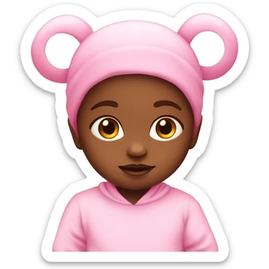 Heart pink baby sticker