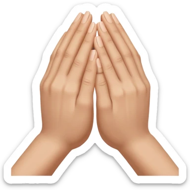 2 hands prayer sticker