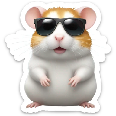 Hamster with sunglasses sticker