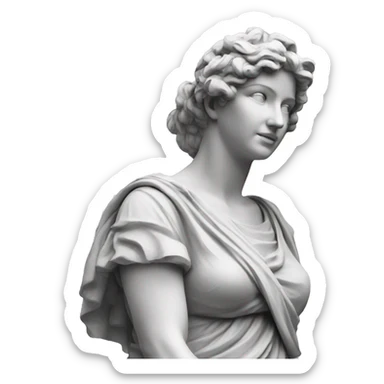 Beautiful lady roman statue sticker