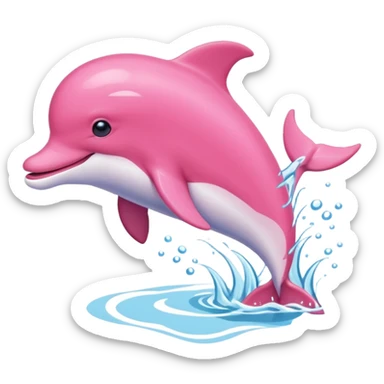 pink dolphin sticker