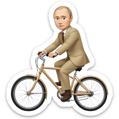 Vladimir Putin riding a bicycle sticker