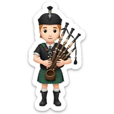 piper playing the bagpipes sticker